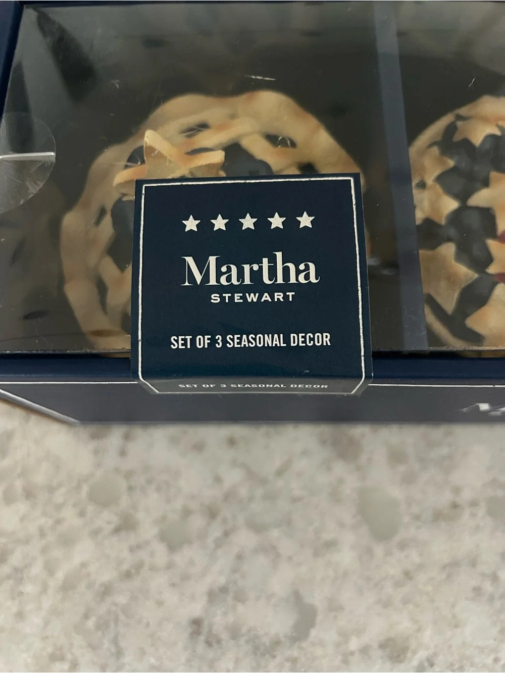 “New” Martha Stewart Patriotic Pie decor (set of 3)